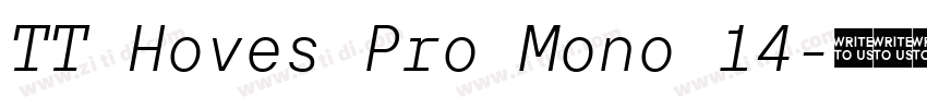 TT Hoves Pro Mono 14字体转换 TT Hoves Pro Mono 14字体转换